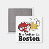 Het is beter in Boston magneet (Voorkant / Achterkant)