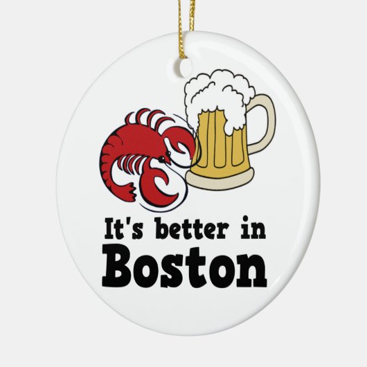 Het is beter in Boston of manent Keramisch Ornament (Links)