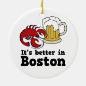 Het is beter in Boston of manent Keramisch Ornament (Achterkant)