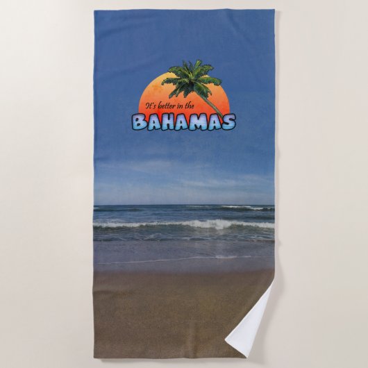 Het is beter in de Bahama's Strandlaken (Voorkant)