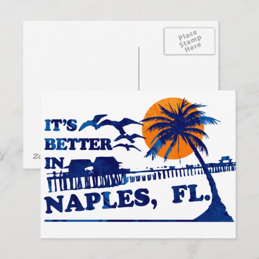 het is beter in NAPELS, FL Briefkaart (Voorkant / Achterkant)