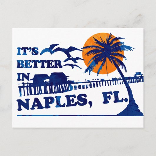 Het is beter in Napels, FL. Briefkaart (Voorkant)