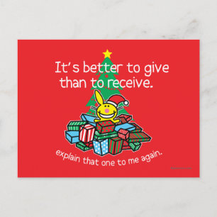 Het is beter om te geven briefkaart
