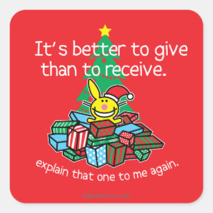 Het is beter om te geven vierkante sticker