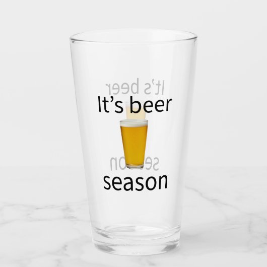 Het is bier seizoen Funny bierliefhebber pint Glas (Voorkant)