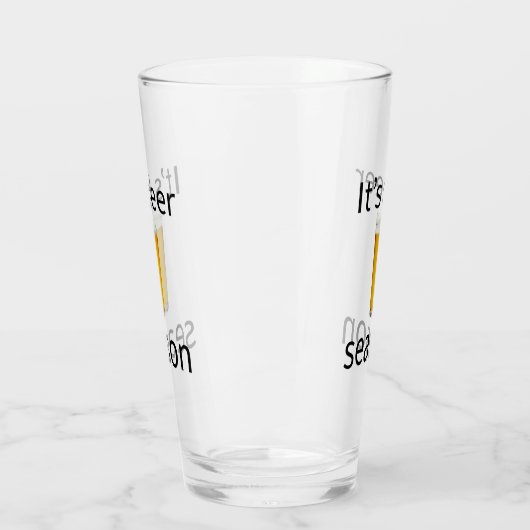 Het is bier seizoen gelukkige verjaardag volwassen glas (Links)