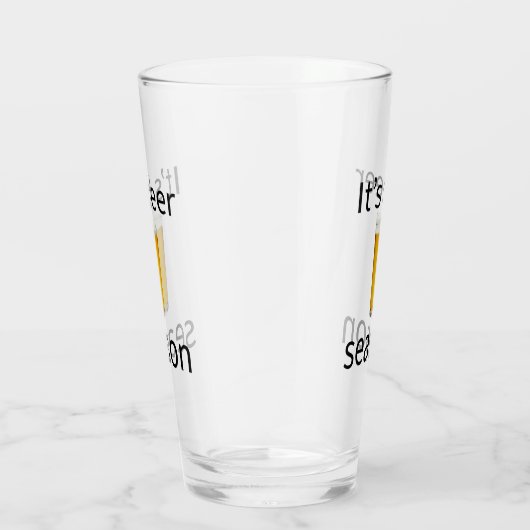 Het is bier seizoen gelukkige verjaardag volwassen glas (Rechts)