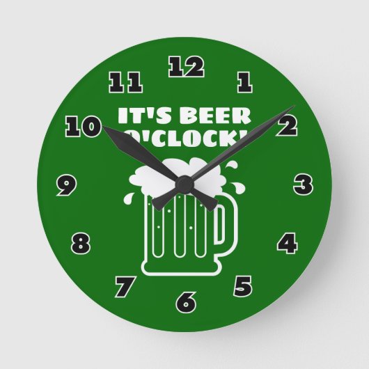 Het is BIER uur grappige keuken wandklok (Voorkant)