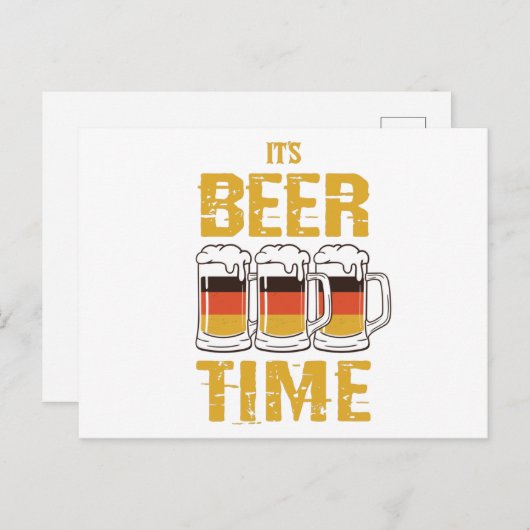 Het is biertijd briefkaart (Voorkant / Achterkant)