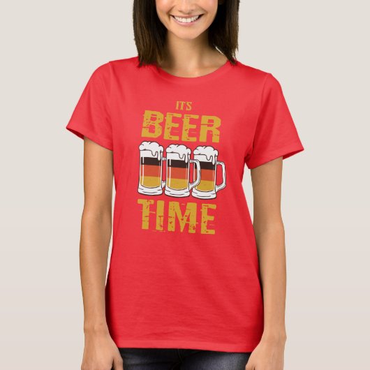Het is biertijd t-shirt (Voorkant)