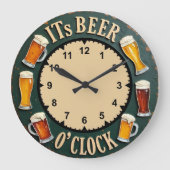Het is bieruur Fun Pint-mok Grote Klok (Voorkant)