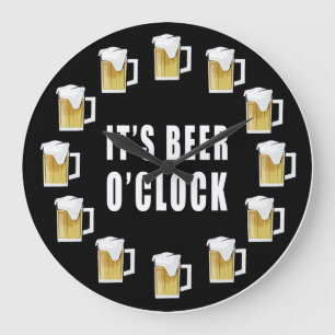 Het is bieruur - Grappig klok ontwerp