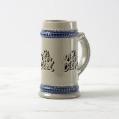 Het is bieruur – Klassieke Duitse steen Bierpul (Voorkant rechts)