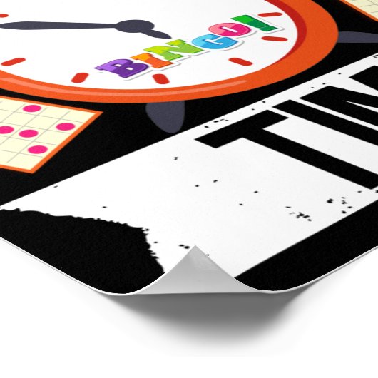 Het is Bingo Time Funny Lucky Gambling Poster (Hoek)