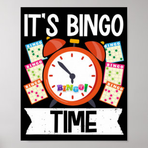 Het is Bingo Time Funny Lucky Gambling Poster