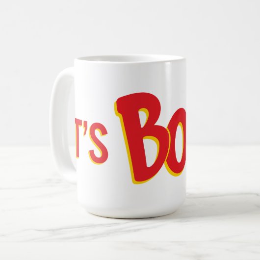 Het is Bo Time. Koffiemok (Voorkant links)