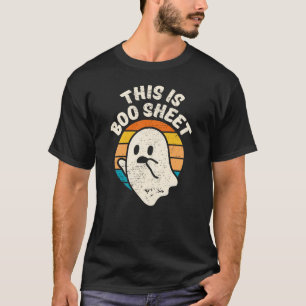 Het is Boo Sheet Halloween Retro Ghost T-Shi T-shirt