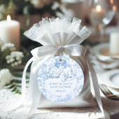 Het is Boy Blue Toile Safari Animal Baby shower Da Bedankjes Labels