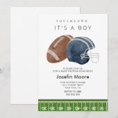 Het is Boy Touchdown football baby shower Kaart (Voorkant / Achterkant)