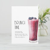 Het is Brunch Tijd Brunch Feest Uitnodiging Templa (Staand voorkant)