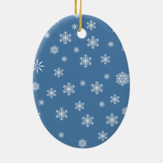 Het is buiten koud keramisch ornament (Achterkant)