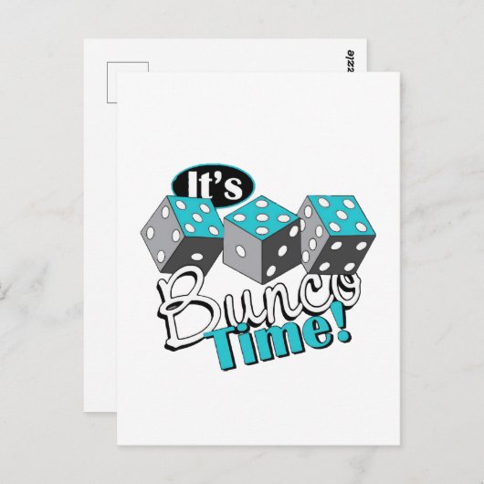 Het is Bunco tijd! Briefkaart (Voorkant / Achterkant)