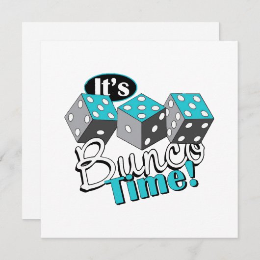 Het is Bunco tijd! Kaart (Voorkant / Achterkant)