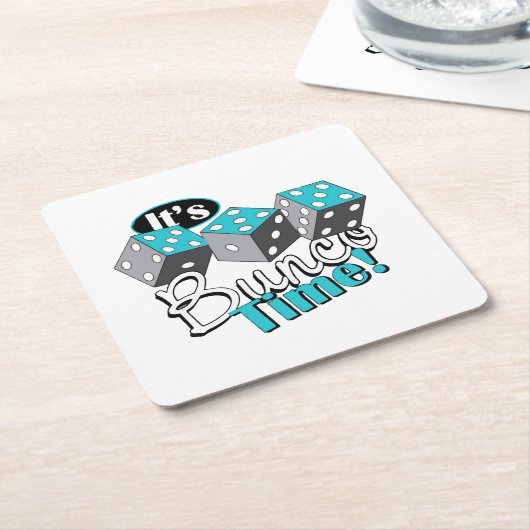 Het is Bunco tijd! Kartonnen Onderzetters (Schuin)