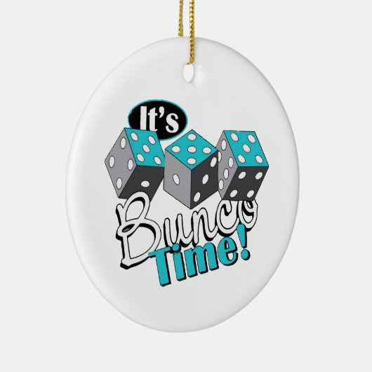 Het is Bunco tijd! Keramisch Ornament (Rechts)