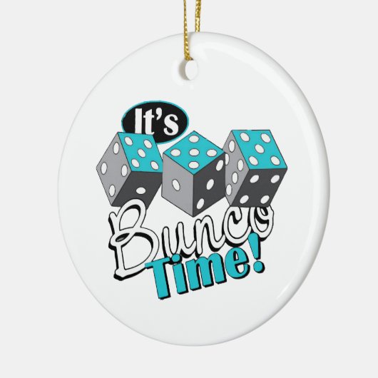 Het is Bunco tijd! Keramisch Ornament (Links)