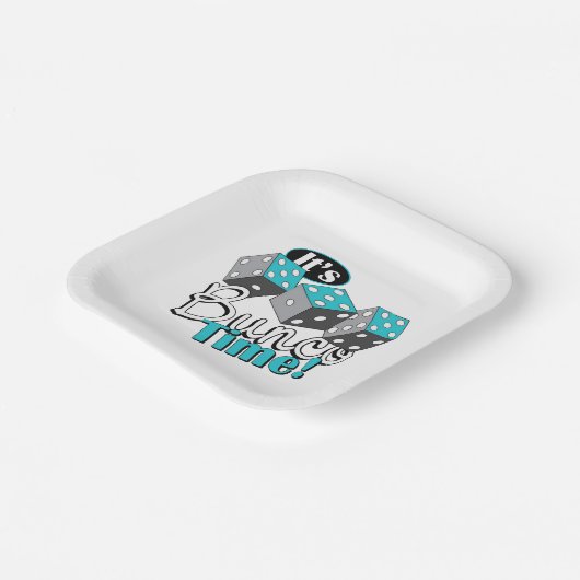 Het is Bunco tijd! Papieren Bordje (Gebogen)