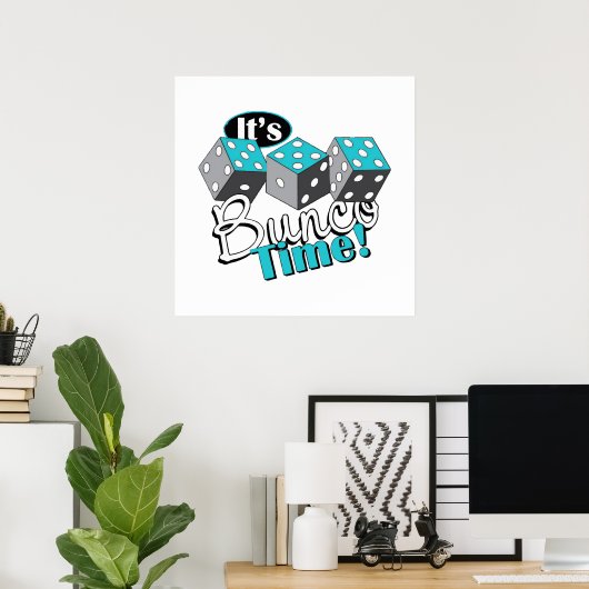Het is Bunco-tijd! Poster (Thuiskantoor)