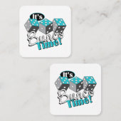 Het is Bunco tijd! Vierkante Visitekaartje (Voorkant / Achterkant)