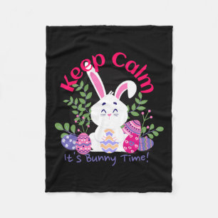 Het is Bunny Time Funny Paaszondag Egg Hunting Gi Fleece Deken