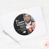 Het is Cappin Season Afstuderen Classic Round Stic Ronde Sticker (Envelop)