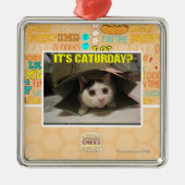 Het is Caturday? Metalen Ornament (Voorkant)
