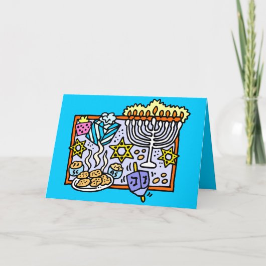 Het is Chanoeka! Feestdagen Kaart (Voorkant)