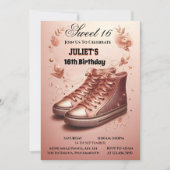 Het is Chic Meisje Sweet 16 Sneaker Ball 16e Verja Kaart (Voorkant)