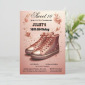 Het is Chic Meisje Sweet 16 Sneaker Ball 16e Verja Kaart (Staand voorkant)