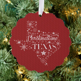 Het is Christmastime in Texas Ornament Kaart