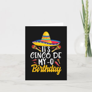 Het is Cinco de My-o verjaardag Cinco de Mayo Fies Kaart