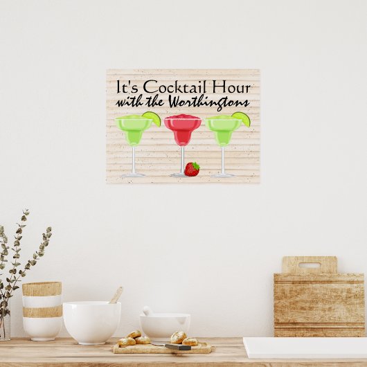 Het is Cocktail Hour Poster (Keuken)