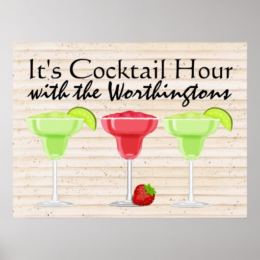 Het is Cocktail Hour Poster (Voorkant)