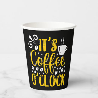 Het is Coffee O-klok Papieren Bekers