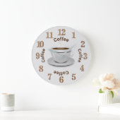 Het is Coffee O'Clock, Coffee Cup en Text Grote Klok (Huis)