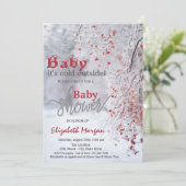 Het is Cold Winter Wonderland Snow Baby shower Kaart (Staand voorkant)