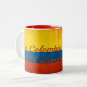 "Het is Colombia, niet Colombia" Tweekleurige Koffiemok (Voorkant links)
