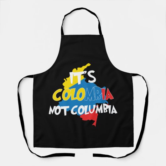 Het is Colombia Niet Columbia Cute Colombian Schort (Voorkant)