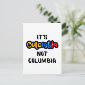 Het is Colombia niet Columbia Funny Quote Briefkaart (Staand voorkant)
