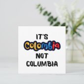 Het is Colombia niet Columbia Funny Quote Kaart (Staand voorkant)